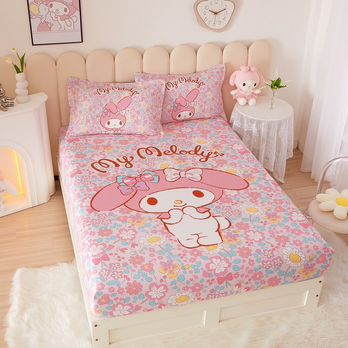 91家纺网 家纺一手货源 找家纺 蘭菲 2023新款三丽鸥全棉单床笠 闺蜜