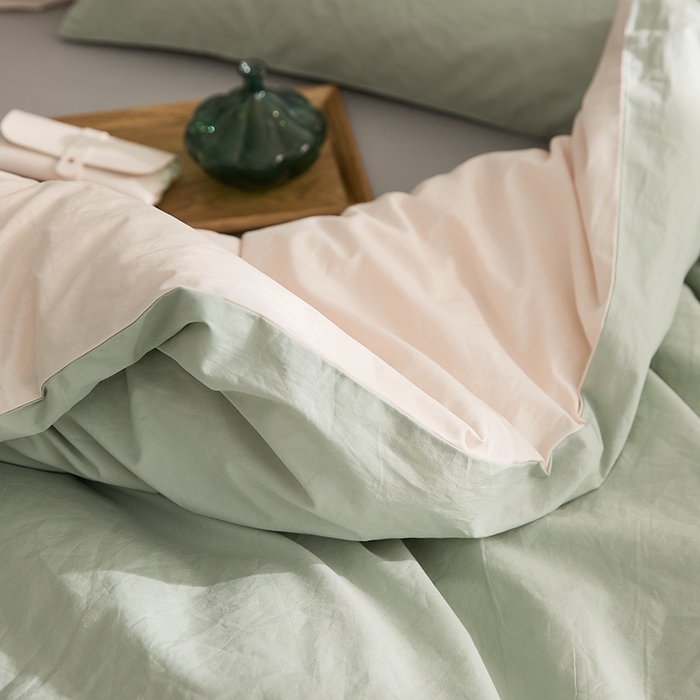 91家纺网 家纺一手货源 找家纺 新款秋冬40S水洗棉四件套-晚风 晚风-玄青