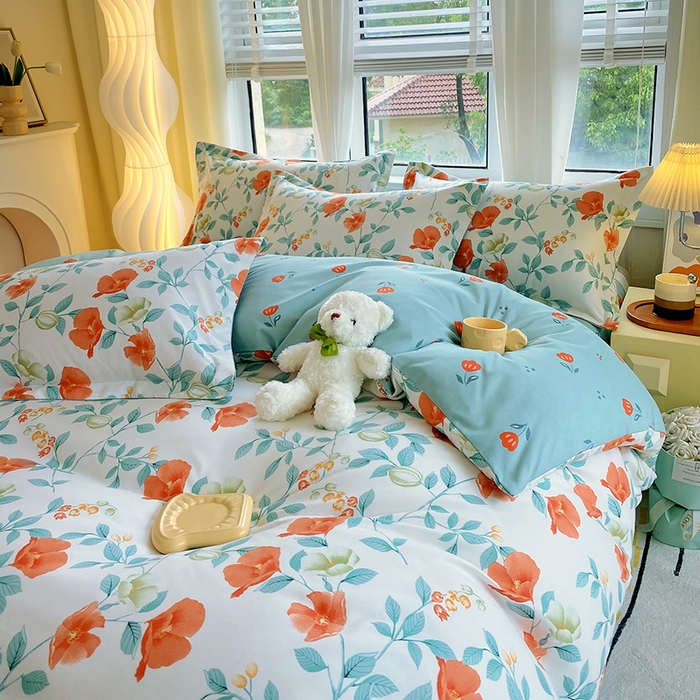 91家纺网 家纺一手货源 找家纺 艾橙家纺 2023新款秋冬新款140g植物羊绒磨毛四件套 曼歌雅韵