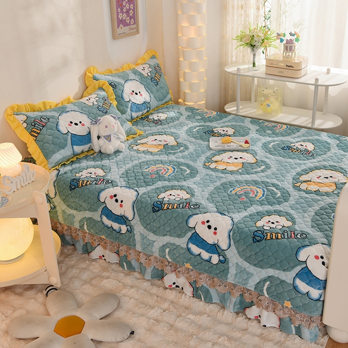 91家纺网 家纺一手货源 找家纺 （总）美达 2025新款A类牛奶绒夹棉大炕盖榻榻米（可定制）