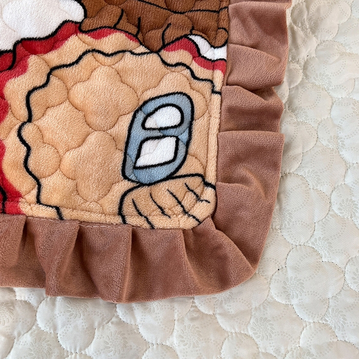 91家纺网 家纺一手货源 找家纺 美达 2025新款A类牛奶绒夹棉床盖 开心满罐