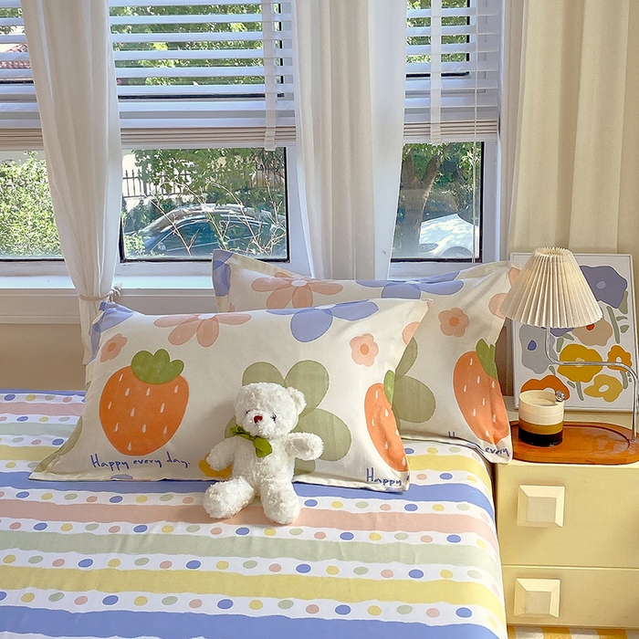 91家纺网 家纺一手货源 找家纺 艾橙家纺 2023新款秋冬新款140g植物羊绒磨毛四件套 夏日画册