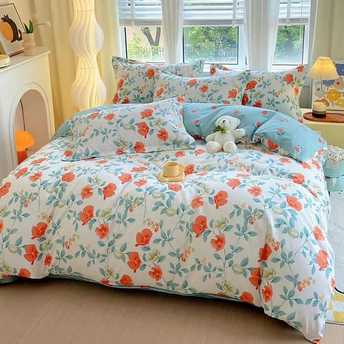 91家纺网 家纺一手货源 找家纺 艾橙家纺 2023新款秋冬新款140g植物羊绒磨毛四件套 曼歌雅韵