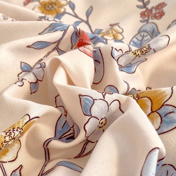 91家纺网 家纺一手货源 找家纺 艾橙家纺 2023新款秋冬新款140g植物羊绒磨毛四件套 明月花影