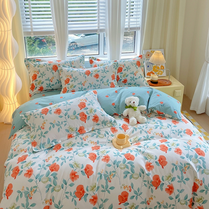 91家纺网 家纺一手货源 找家纺 艾橙家纺 2023新款秋冬新款140g植物羊绒磨毛四件套 曼歌雅韵