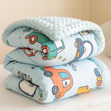 91家纺网 家纺一手货源 找家纺 嗨生活 2023新款全棉儿童被春秋被冬被幼儿园被子豆豆被-一体款 汽车滴滴
