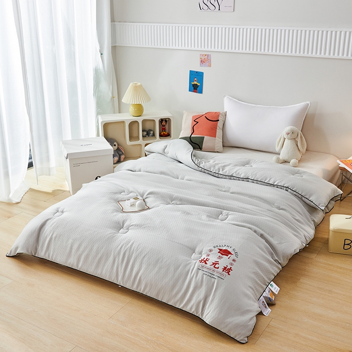 91家纺网 家纺一手货源 找家纺 丽卡家纺 2023新款澳棉提花状元被冬被 火山灰