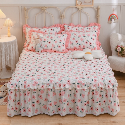 91家纺网 家纺一手货源 找家纺 （总）爱妮玖玖家纺 2023新款小蕾丝夹棉床裙