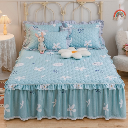 91家纺网 家纺一手货源 找家纺 （总）爱妮玖玖家纺 2023新款小蕾丝夹棉床裙