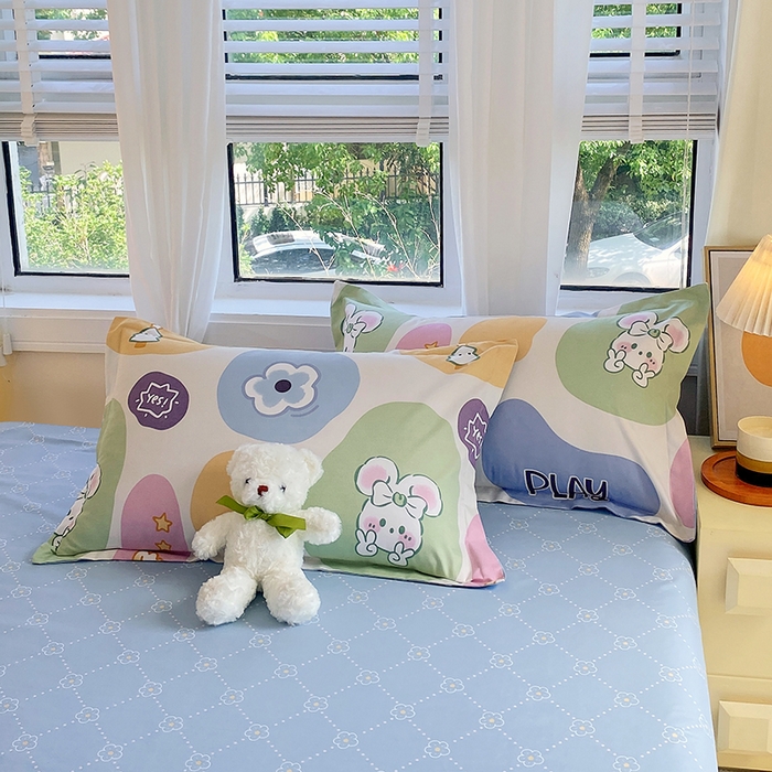 91家纺网 家纺一手货源 找家纺 艾橙家纺 2023新款秋冬新款140g植物羊绒磨毛四件套 童年趣事