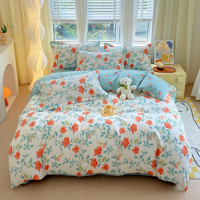 91家纺网 家纺一手货源 找家纺 艾橙家纺 2023新款秋冬新款140g植物羊绒磨毛四件套 曼歌雅韵