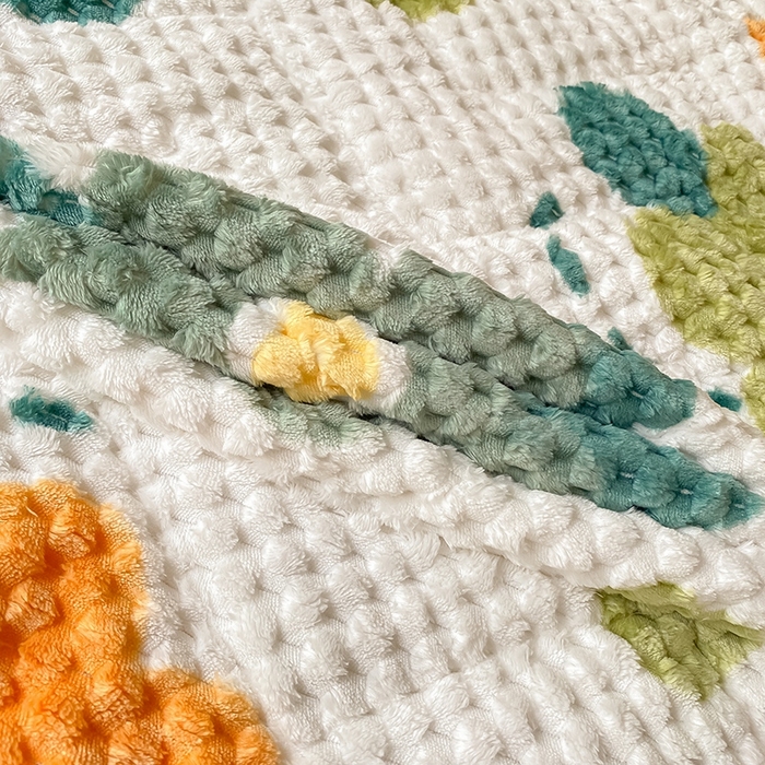 91家纺网 家纺一手货源 找家纺 澳梵家居 2023新款豆豆绒夹棉床护垫 绿色心情