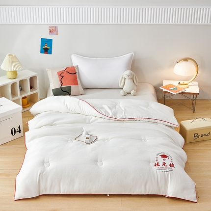 丽卡家纺 2023新款澳棉提花状元被冬被 珍珠白