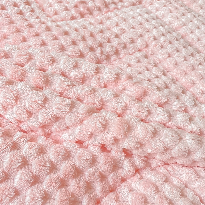 91家纺网 家纺一手货源 找家纺 澳梵家居 2023新款豆豆绒夹棉床护垫 豆豆-粉