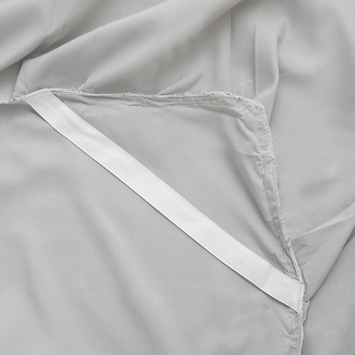 91家纺网 家纺一手货源 找家纺 极梦家纺（支持定制） 2025新款韩版纯色卡通单床裙三件套素色 浅灰可爱熊