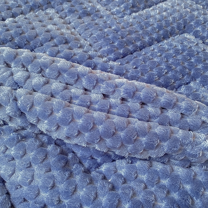 91家纺网 家纺一手货源 找家纺 澳梵家居 2023新款豆豆绒夹棉床护垫 豆豆-蓝色