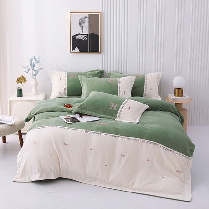 91家纺网 家纺一手货源 找家纺 （总）寐时代 2023新款230克A类全消光牛奶绒工艺款四件套