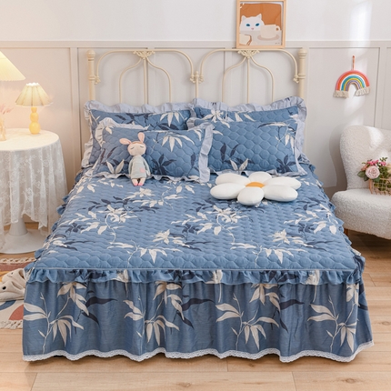 91家纺网 家纺一手货源 找家纺 （总）爱妮玖玖家纺 2023新款小蕾丝夹棉床裙