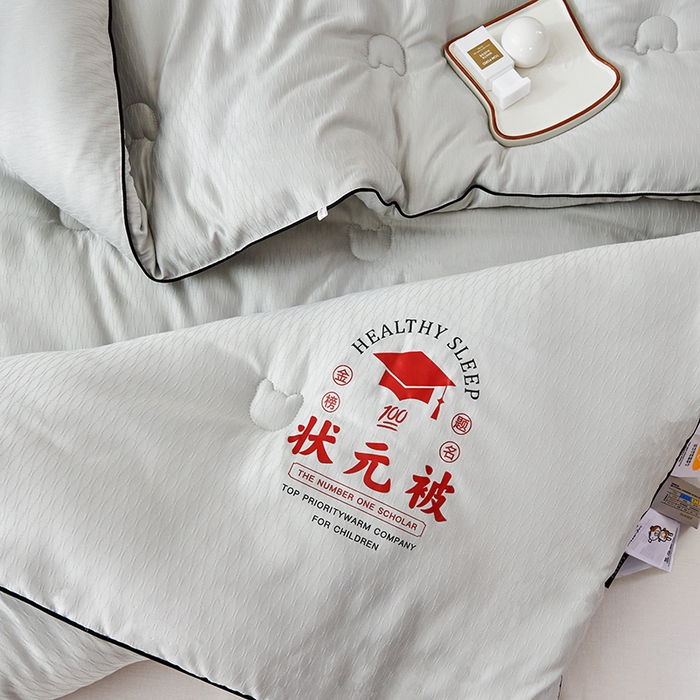 91家纺网 家纺一手货源 找家纺 丽卡家纺 2023新款澳棉提花状元被冬被 火山灰