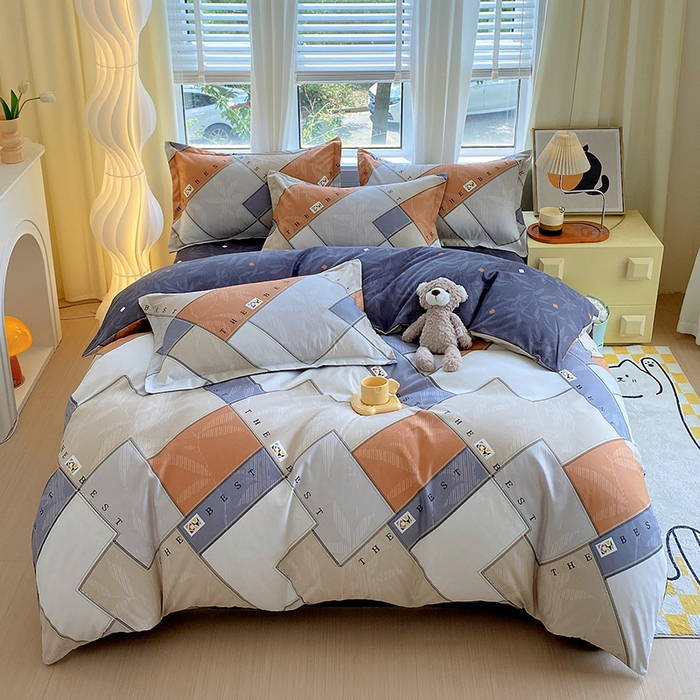 91家纺网 家纺一手货源 找家纺 艾橙家纺 2023新款秋冬新款140g植物羊绒磨毛四件套 街角咖啡