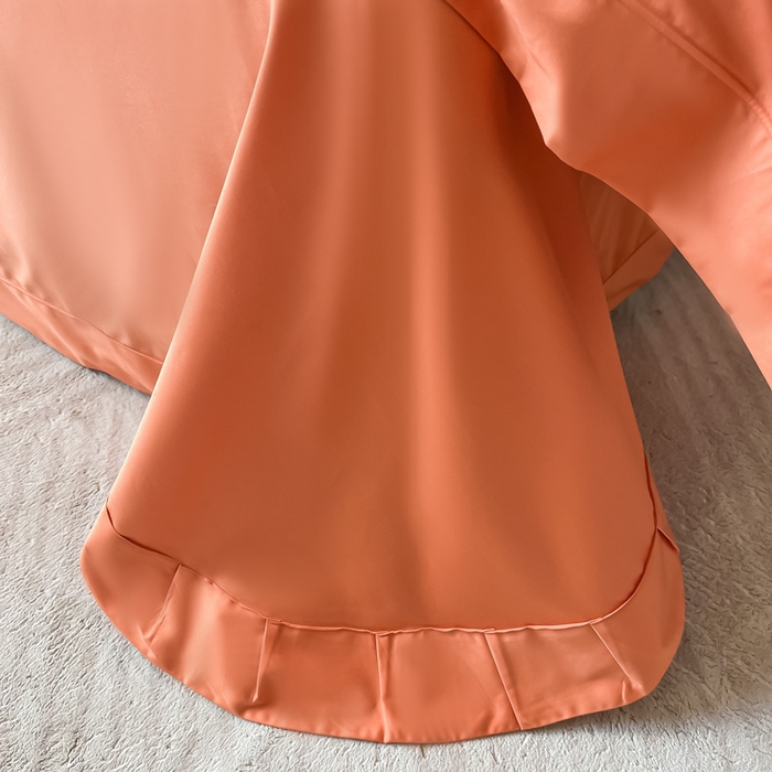 91家纺网 家纺一手货源 找家纺 （总）嘉汀兰家居 2023秋冬新品100支双股长绒棉埋绳纯色四件套-卡西欧系列