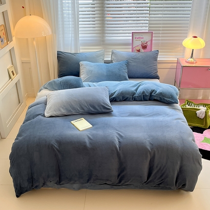 91家纺网 家纺一手货源 找家纺 （总）雅居纺家纺 2023渐变系列牛奶绒四件套