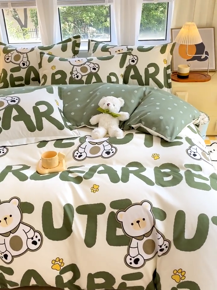 91家纺网 家纺一手货源 找家纺 （总）艾橙家纺 2023新款秋冬新款140g植物羊绒磨毛四件套