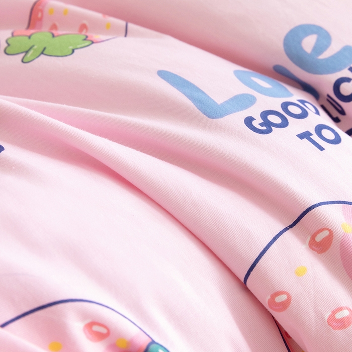 91家纺网 家纺一手货源 找家纺 嗨生活 2023新款全棉儿童被春秋被冬被幼儿园被子豆豆被-一体款 安妮兔