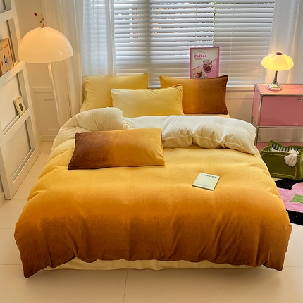 91家纺网 家纺一手货源 找家纺 （总）雅居纺家纺 2023渐变系列牛奶绒四件套