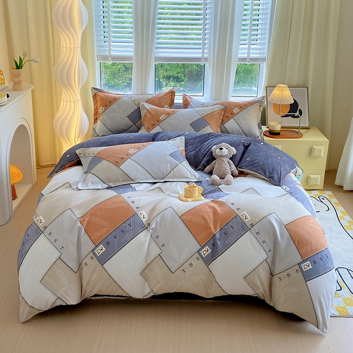 91家纺网 家纺一手货源 找家纺 艾橙家纺 2023新款秋冬新款140g植物羊绒磨毛四件套 街角咖啡