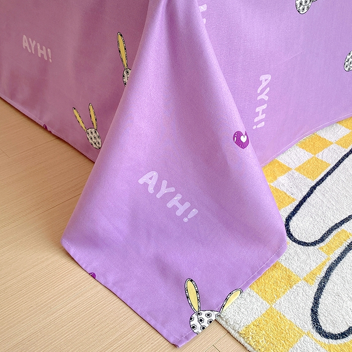 91家纺网 家纺一手货源 找家纺 艾橙家纺 2023新款秋冬新款140g植物羊绒磨毛四件套 班尼日记