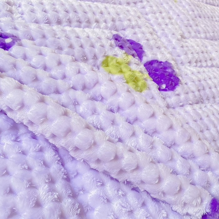 91家纺网 家纺一手货源 找家纺 澳梵家居 2023新款豆豆绒夹棉床护垫 紫樱桃