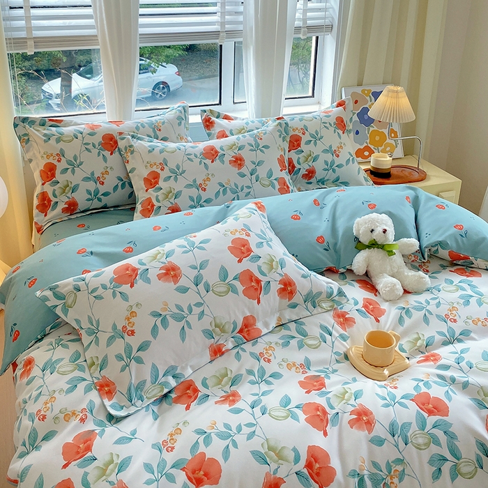 91家纺网 家纺一手货源 找家纺 艾橙家纺 2023新款秋冬新款140g植物羊绒磨毛四件套 曼歌雅韵