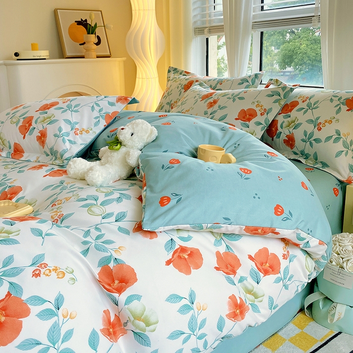 91家纺网 家纺一手货源 找家纺 艾橙家纺 2023新款秋冬新款140g植物羊绒磨毛四件套 曼歌雅韵