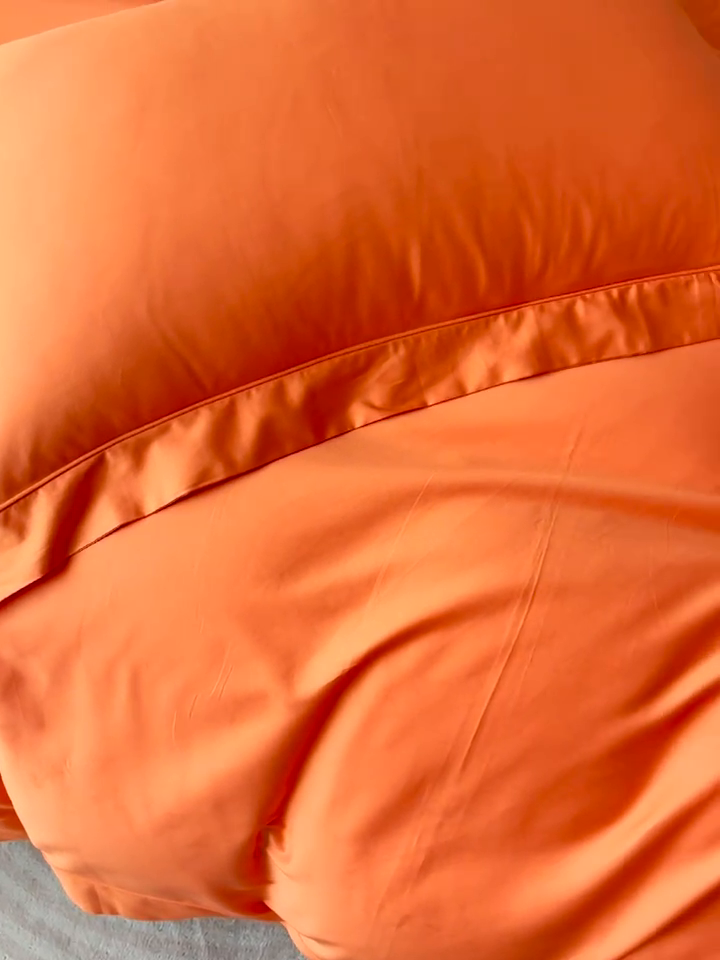 91家纺网 家纺一手货源 找家纺 （总）嘉汀兰家居 2023秋冬新品100支双股长绒棉埋绳纯色四件套-卡西欧系列