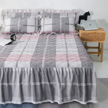 91家纺网 家纺一手货源 找家纺 （总）爱妮玖玖家纺 2023新款小白边夹棉床裙