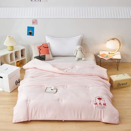 丽卡家纺 2023新款澳棉提花状元被冬被 樱花粉