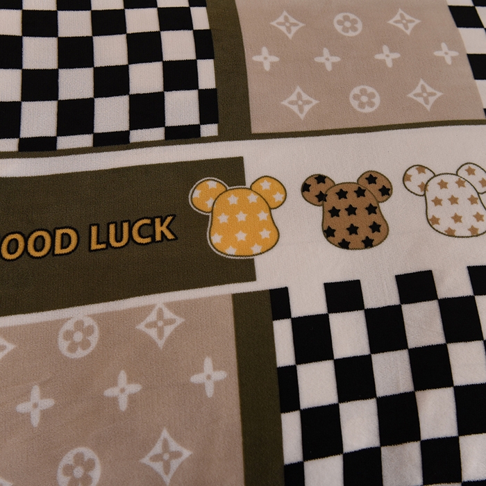 91家纺网 家纺一手货源 找家纺 美达 2025新款A类牛奶绒印花床笠款四件套 夏日物语