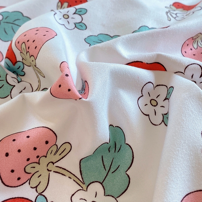 91家纺网 家纺一手货源 找家纺 艾橙家纺 2023新款秋冬新款140g植物羊绒磨毛四件套 夏日草莓