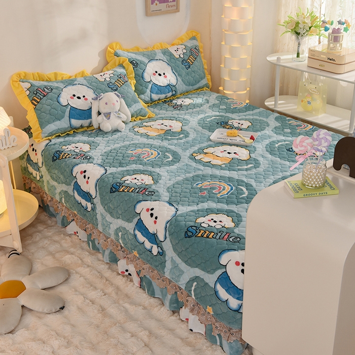 91家纺网 家纺一手货源 找家纺 （总）美达 2025新款A类牛奶绒夹棉大炕盖榻榻米（可定制）