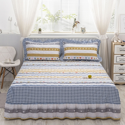 91家纺网 家纺一手货源 找家纺 （总）爱妮玖玖家纺 2023新款AB版普款夹棉床裙夏风款