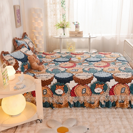 91家纺网 家纺一手货源 找家纺 （总）美达 2025新款A类牛奶绒夹棉大炕盖榻榻米（可定制）