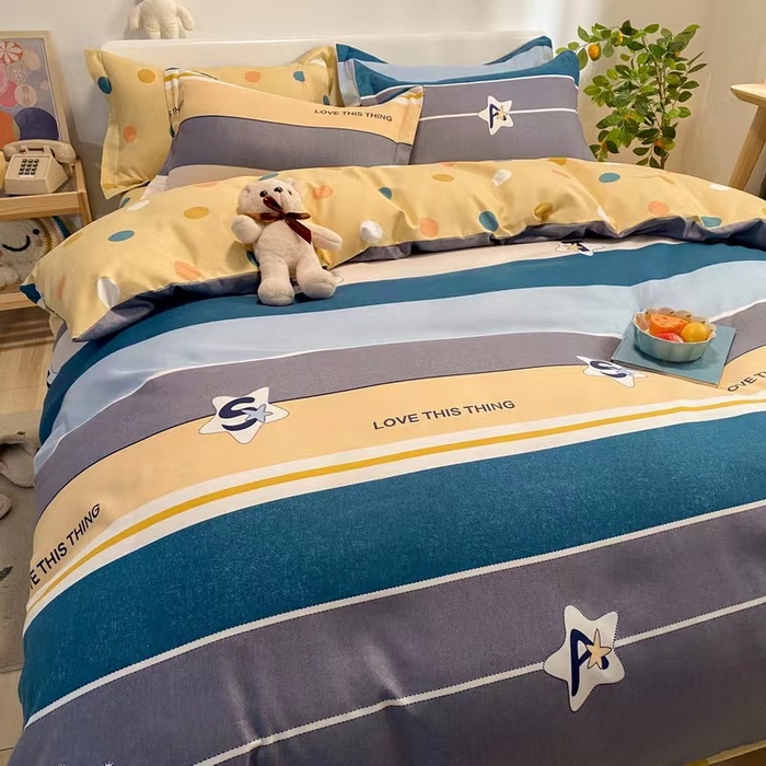 91家纺网 家纺一手货源 找家纺 艾橙家纺 2023新款秋冬新款140g植物羊绒磨毛四件套 西雅图