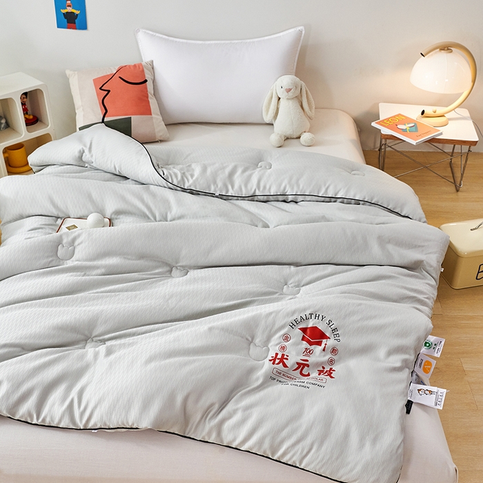 91家纺网 家纺一手货源 找家纺 丽卡家纺 2023新款澳棉提花状元被冬被 火山灰