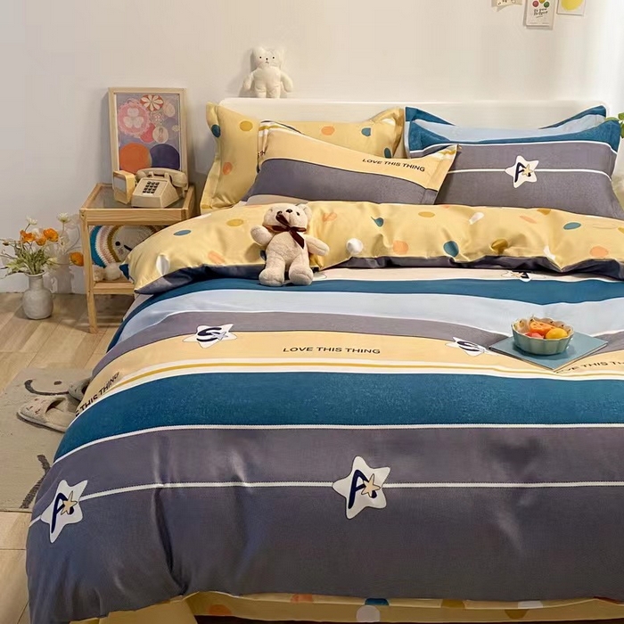 91家纺网 家纺一手货源 找家纺 艾橙家纺 2023新款秋冬新款140g植物羊绒磨毛四件套 西雅图