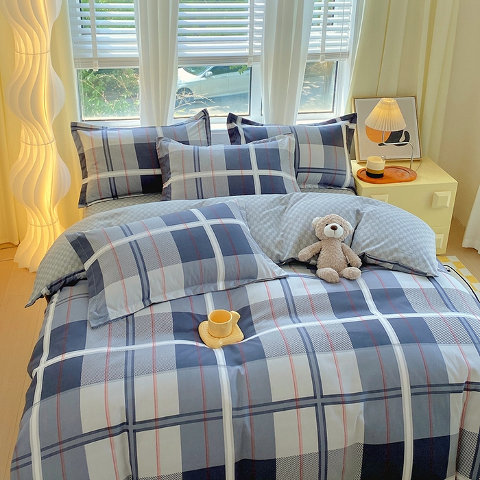 91家纺网 家纺一手货源 找家纺 艾橙家纺 2023新款秋冬新款140g植物羊绒磨毛四件套 伊莎贝尔