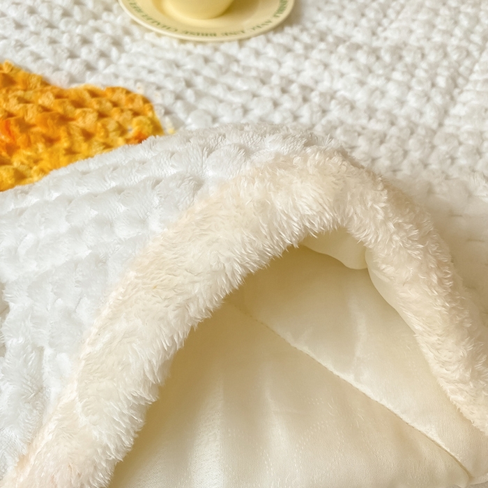 91家纺网 家纺一手货源 找家纺 澳梵家居 2023新款豆豆绒夹棉床护垫 芝士奶酪