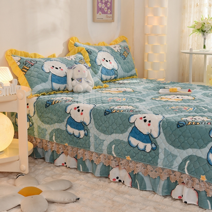 91家纺网 家纺一手货源 找家纺 （总）美达 2025新款A类牛奶绒夹棉大炕盖榻榻米（可定制）