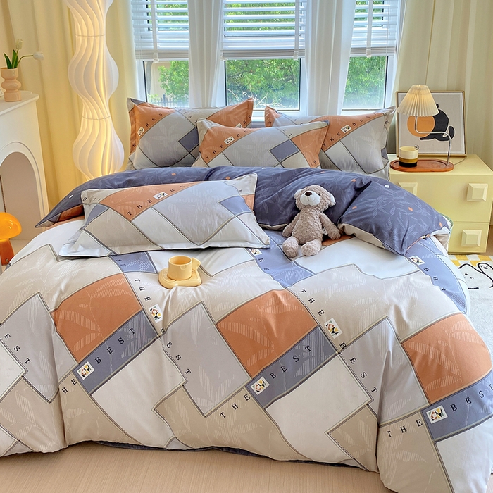 91家纺网 家纺一手货源 找家纺 艾橙家纺 2023新款秋冬新款140g植物羊绒磨毛四件套 街角咖啡