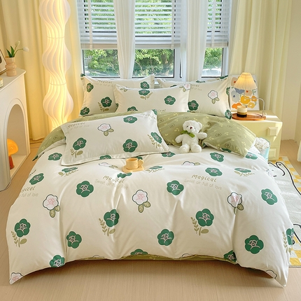 91家纺网 家纺一手货源 找家纺 （总）艾橙家纺 2023新款秋冬新款140g植物羊绒磨毛四件套